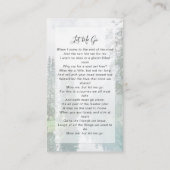 メモリアル祈りの言葉カード |フォレスト コーリングカード (裏面)