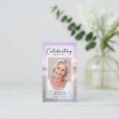 メモリアル祈りの言葉カード |ラベンダー コーリングカード (スタンド正面)