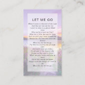 メモリアル祈りの言葉カード |ラベンダー コーリングカード (裏面)