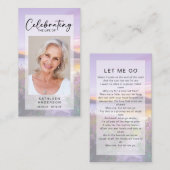 メモリアル祈りの言葉カード |ラベンダー コーリングカード (正面/裏面)