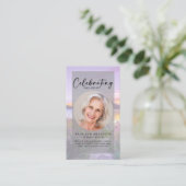 メモリアル祈りの言葉カード |ラベンダー コーリングカード (スタンド正面)