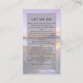 メモリアル祈りの言葉カード |ラベンダー コーリングカード (裏面)