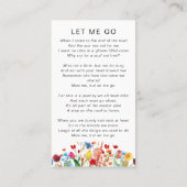 メモリアル祈りの言葉カード |愛するメモリフローラ コーリングカード (裏面)