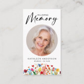 メモリアル祈りの言葉カード |愛するメモリフローラ コーリングカード (正面)