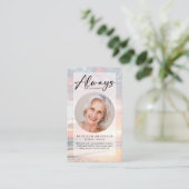 メモリアル祈りの言葉カード |日の入り海 コーリングカード (スタンド正面)