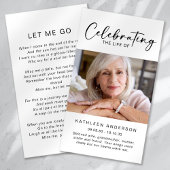 メモリアル祈りの言葉カード |祝の人生 コーリングカード