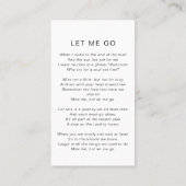 メモリアル祈りの言葉カード |祝の生活圏 コーリングカード (裏面)