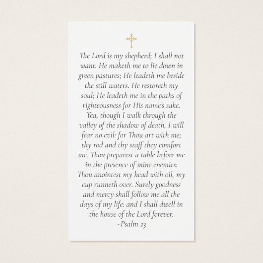 メモリアル祈りの言葉カード | Bohoフレーム (裏面)