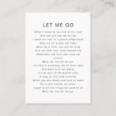 メモリアル祈りの言葉カード | Loving Memory四枚の写真 コーリングカード (裏面)