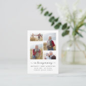 メモリアル祈りの言葉カード | Loving Memory四枚の写真 コーリングカード (スタンド正面)