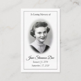 メモリアル祈りの言葉カード – The 23rd Psalm 名刺