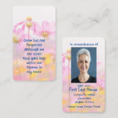 メモリアル祈りの言葉ガーデンフラワーズビジネスカード 名刺 (正面/裏面)