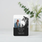 メモリアル祈りの言葉キツネキツネ自然動物 名刺 (スタンド正面)