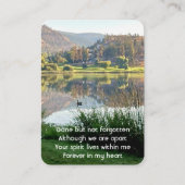 メモリアル祈りの言葉ゴルフコースポンドレイク自然 名刺 (正面)