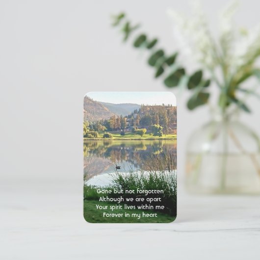 メモリアル祈りの言葉ゴルフコースポンドレイク自然 名刺 (スタンド正面)