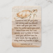 メモリアル祈りの言葉サンディビーチウミガメ 名刺 (正面)