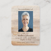 メモリアル祈りの言葉サンディビーチウミガメ 名刺 (裏面)