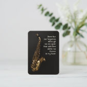 メモリアル祈りの言葉ザキサフォネジャズミュージシャン 名刺 (スタンド正面)