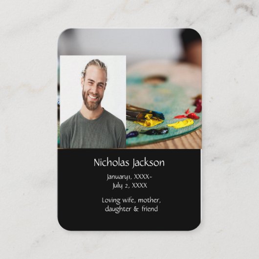 メモリアル祈りの言葉シティアーティスト 名刺 (正面)