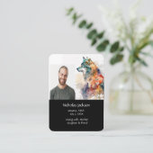 メモリアル祈りの言葉シティウルフ自然動物 名刺 (スタンド正面)