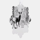 メモリアル祈りの言葉スタグディアフォレストウィンターワイルド オーナメントカード (右)