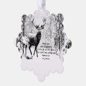 メモリアル祈りの言葉スタグディアフォレストウィンターワイルド オーナメントカード (左)