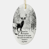 メモリアル祈りの言葉スタグディアフォレストウィンターワイルド セラミックオーナメント (右)