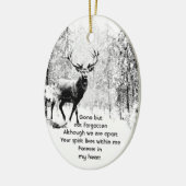 メモリアル祈りの言葉スタグディアフォレストウィンターワイルド セラミックオーナメント (左)