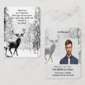 メモリアル祈りの言葉スタグディアフォレストウィンターワイルド 名刺 (正面/裏面)