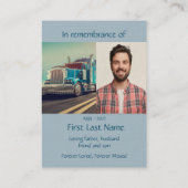 メモリアル祈りの言葉セミトランスポートトラックカスタム 名刺 (裏面)