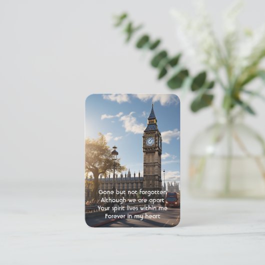 メモリアル祈りの言葉タワーオブロンドンイギリス 名刺 (スタンド正面)