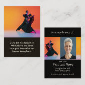 メモリアル祈りの言葉ダンサーダンサー踊り 名刺 (正面/裏面)