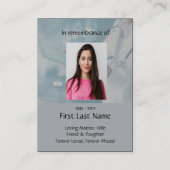 メモリアル祈りの言葉ドクターナースメディカルバス 名刺 (裏面)