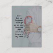 メモリアル祈りの言葉ドクターナースメディカル 名刺 (正面)