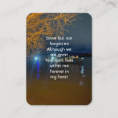 メモリアル祈りの言葉ドーンモーニングレイクビーチ波止場 名刺 (正面)