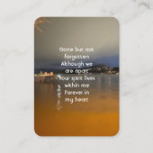 メモリアル祈りの言葉ドーンモーニングレイクビーチ波止場 名刺 (正面)