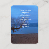 メモリアル祈りの言葉ドーンモーニングレイクビーチ 名刺 (正面)