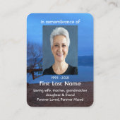 メモリアル祈りの言葉ドーンモーニングレイクビーチ 名刺 (裏面)