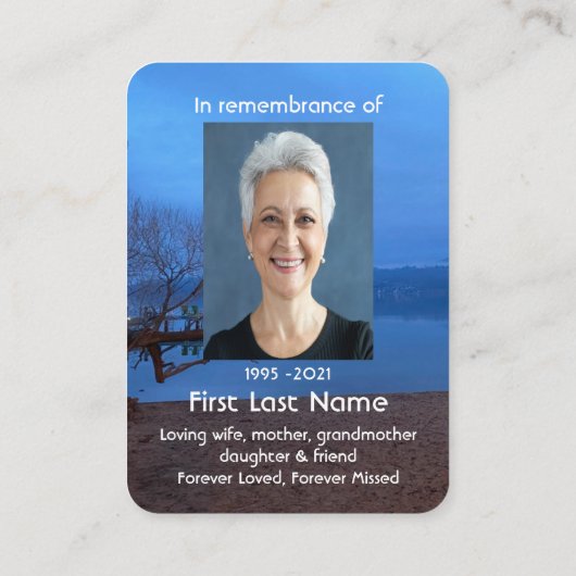 メモリアル祈りの言葉ドーンモーニングレイクビーチ 名刺 (裏面)