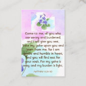 メモリアル祈りの言葉バイオリーブガーデンフラワーフローラ 名刺 (正面)