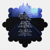 メモリアル祈りの言葉バイクバイクもしくは自転車に乗る人 オーナメントカード (裏面)