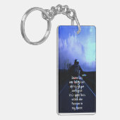 メモリアル祈りの言葉バイクバイクもしくは自転車に乗る人 キーホルダー (正面左)