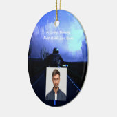 メモリアル祈りの言葉バイクバイクもしくは自転車に乗る人 セラミックオーナメント (左)