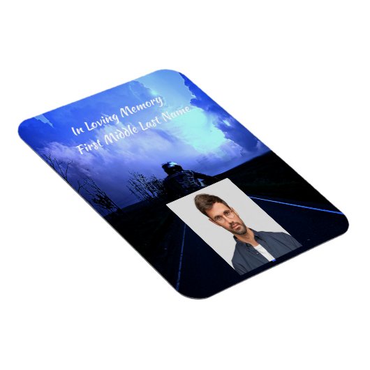 メモリアル祈りの言葉バイクバイクもしくは自転車に乗る人 マグネット (右側)