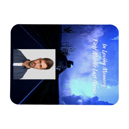 メモリアル祈りの言葉バイクバイクもしくは自転車に乗る人 マグネット (横)