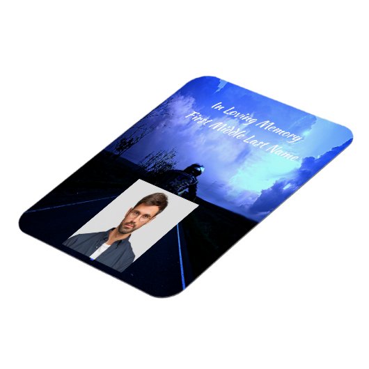 メモリアル祈りの言葉バイクバイクもしくは自転車に乗る人 マグネット (左側)