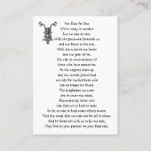 メモリアル祈りの言葉バイクバイクもしくは自転車に乗る人 名刺 (正面)