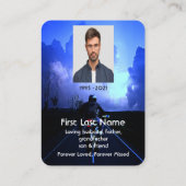 メモリアル祈りの言葉バイクバイクもしくは自転車に乗る人 名刺 (裏面)