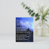 メモリアル祈りの言葉バイクバイクもしくは自転車に乗る人 名刺 (スタンド正面)