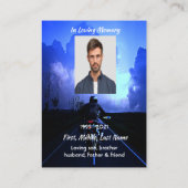 メモリアル祈りの言葉バイクバイクもしくは自転車に乗る人 名刺 (裏面)